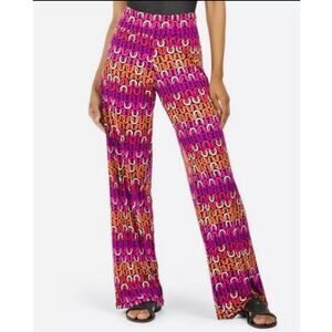 Trina Turk Women's Pants Echo Chain Wide Leg Swim Cover Up Sz. Large